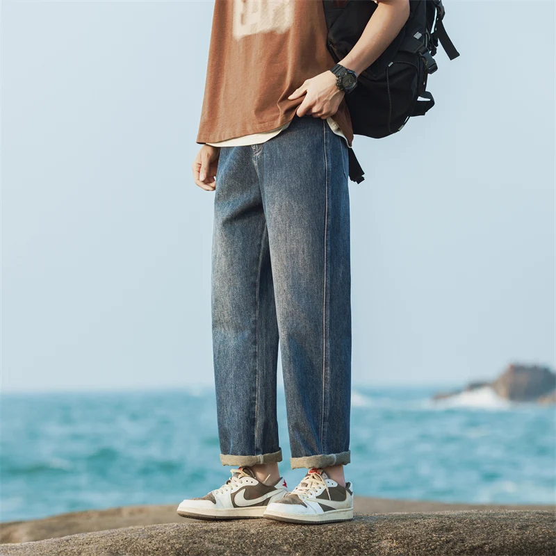 2026 Spring/summer Jeans Men's Straight Leg Loose Casual Pants Korean Version Trendy Versatile Pants