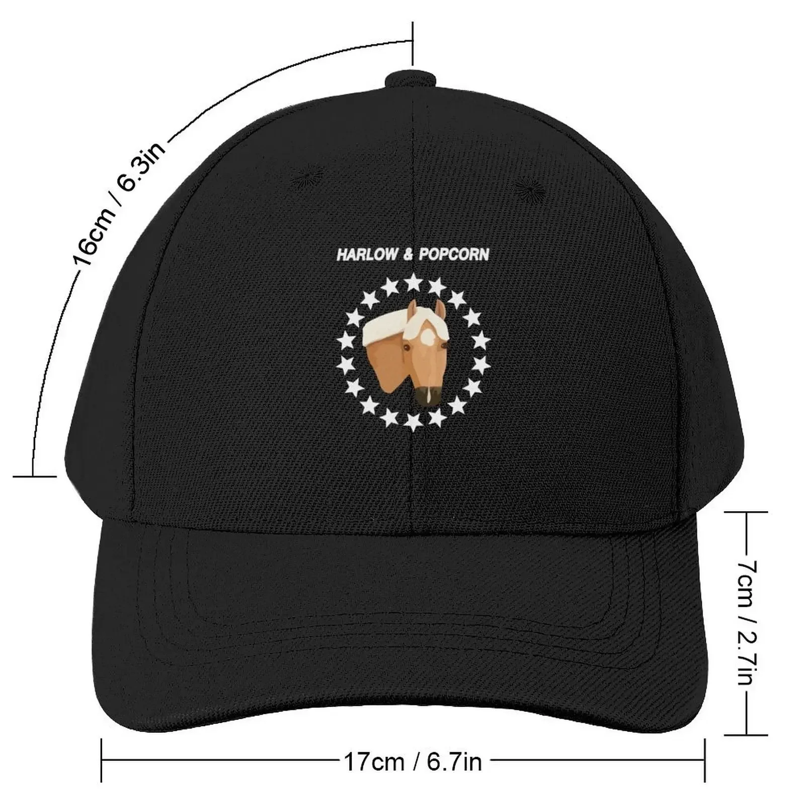 Harlow And Popcorn Merch Popcorn The Pony Baseball Cap derby hat Trucker Hat Beach Outing Kids Hat Hats For Men Women's