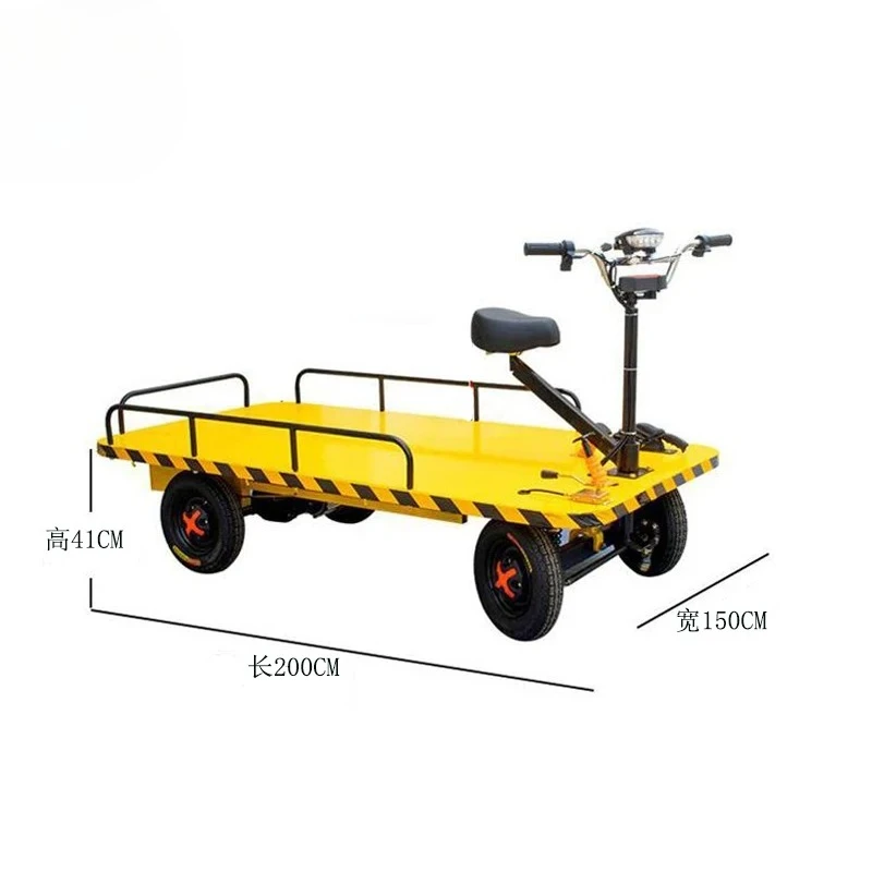 

Four-wheeled electric transportation vehicle, 1000kg electric loading platform, with strong resistance capability