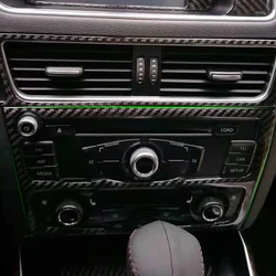 For Audi Q5 A4 B8 A5 2010 2011 2012 2013 2014 2015 Car Carbon Fiber Center Control CD Panel Cover  Trim