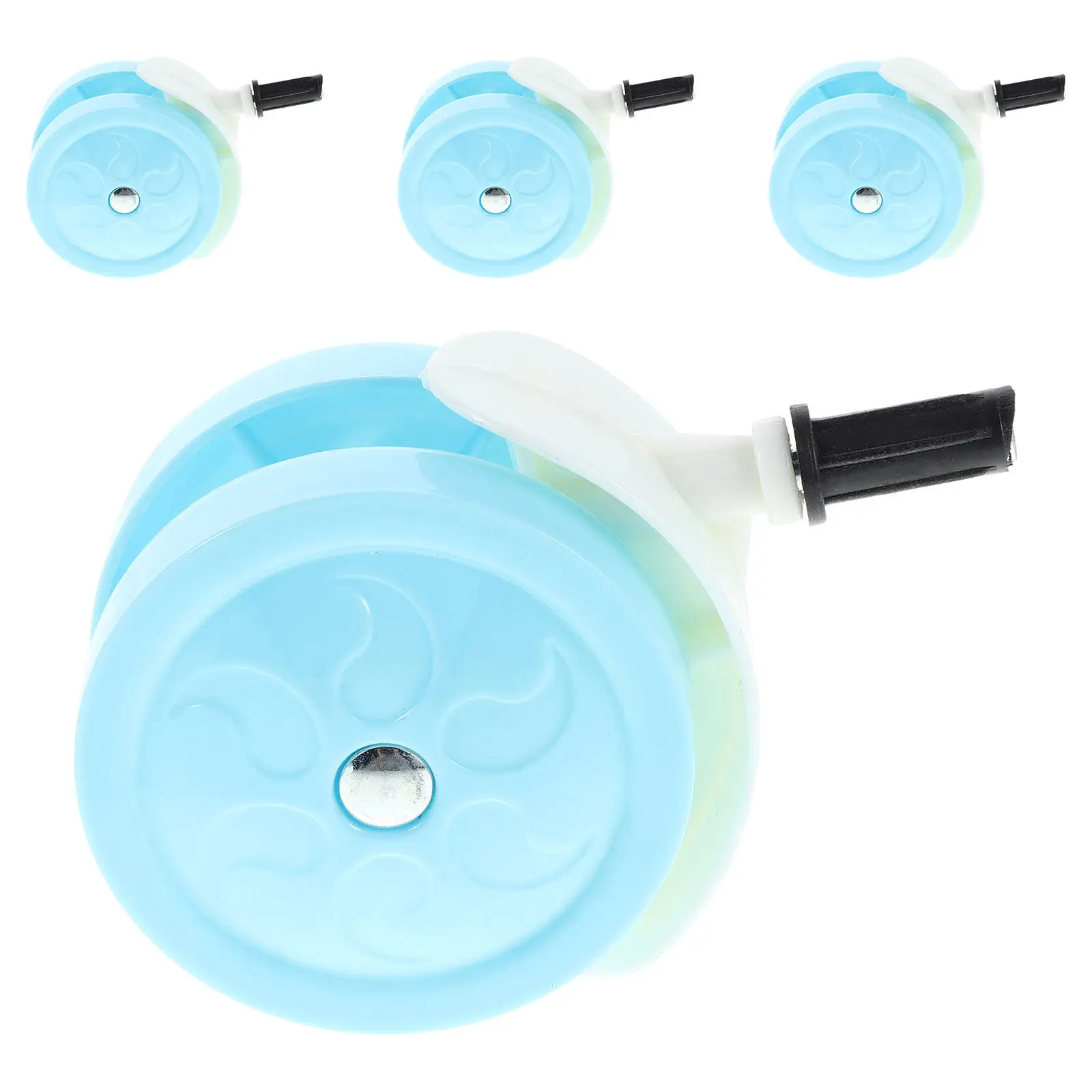 4Pcs Baby Walker Wheels Plastic Silent Casters 3.73x2.59 Easy Install Replacement Walker Wheels Stroller Accessories