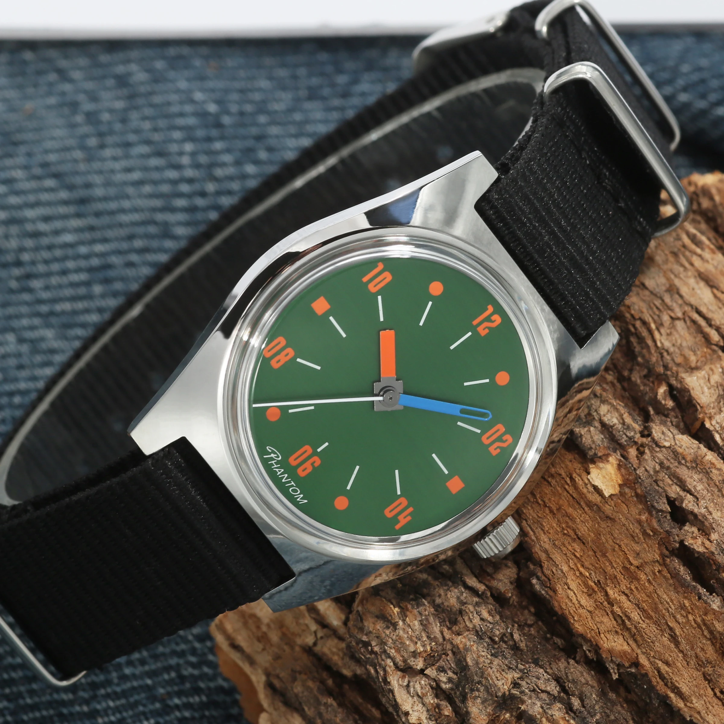 فانتوم 36 ملم ساعة ميكانيكية يدوية للرياح 7120 مقاومة للماء بتصميم باوهاوس للرجال بالجملة #4