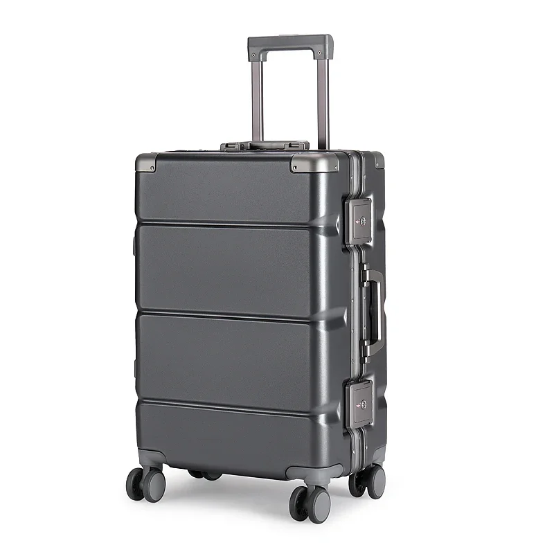 Luggage Aluminium Frame Trolley Case Universal Wheel 20 Inch Boarding Box Large Capacity 22/24/26/28 Inch Customs Lock Suitcase