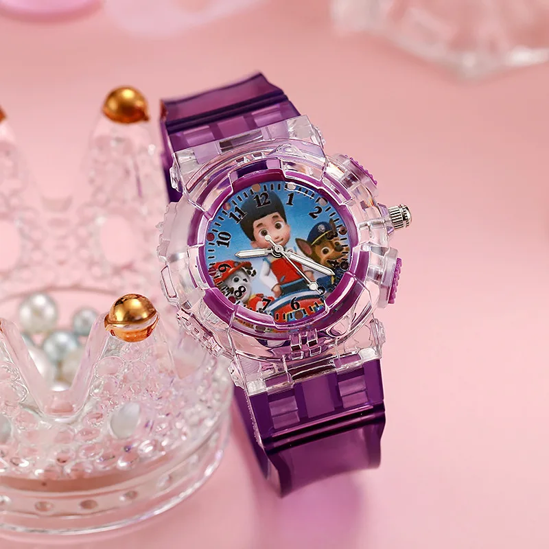 Paw Patrol Wristwatch Chase Skye Watch for Women Anime Cartoon Character Derivative Peripherals Illuminated Watches Party Gifts