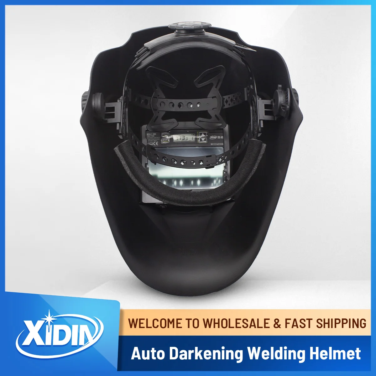 Large Viewing 100*53mm Welding Helmet, True Color Auto Darkening Welding Hood Solar Powered For TIG MIG ARC Weld Grinding |BLACK