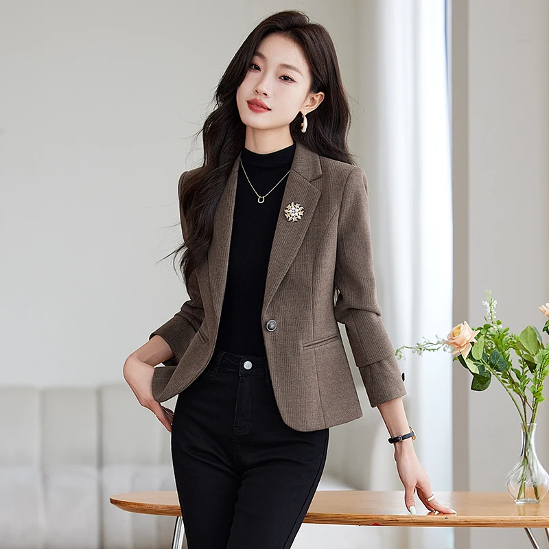 ZJYT Autumn New Fashion Blazer Mujer Outerwears Winter Coat Female Women\'s Jacket Veste Femme Plus Size Casaco Korean Style 2024