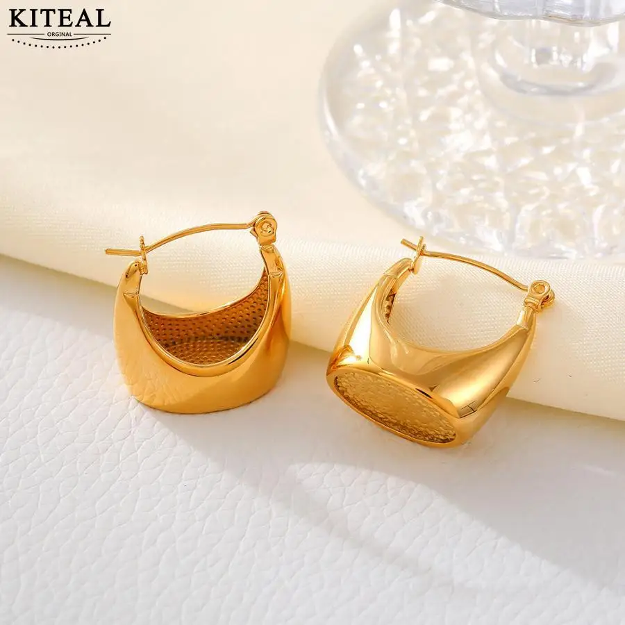 KITEAL Newest Arrival PVD plating Female Friend clip Small bag design earring women earing Charming Jewelry Accessories