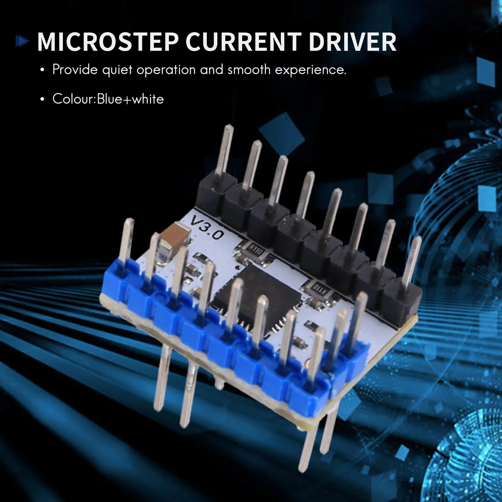 5Pcs TMC2209 V3.0 Stepper Motor Driver Stepping Rod Silent Driver 256 Microstep Current 2.8A Peak VS TMC2208