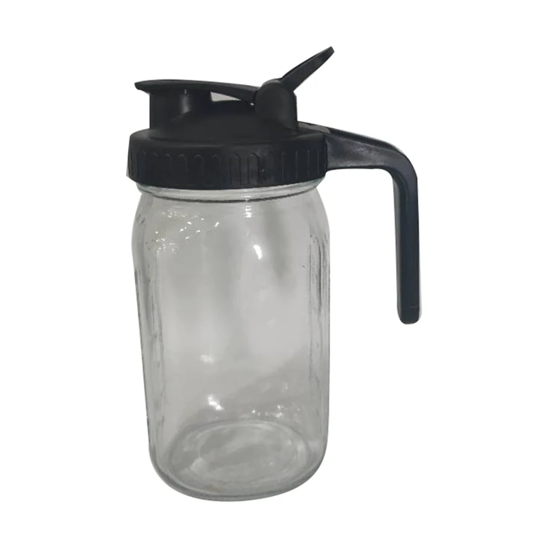 32Oz Mason Jar Pour Spout Lid -Glass Pitcher Seal For Juice,Milk,Coffee,Tea,Lemonade,Drink