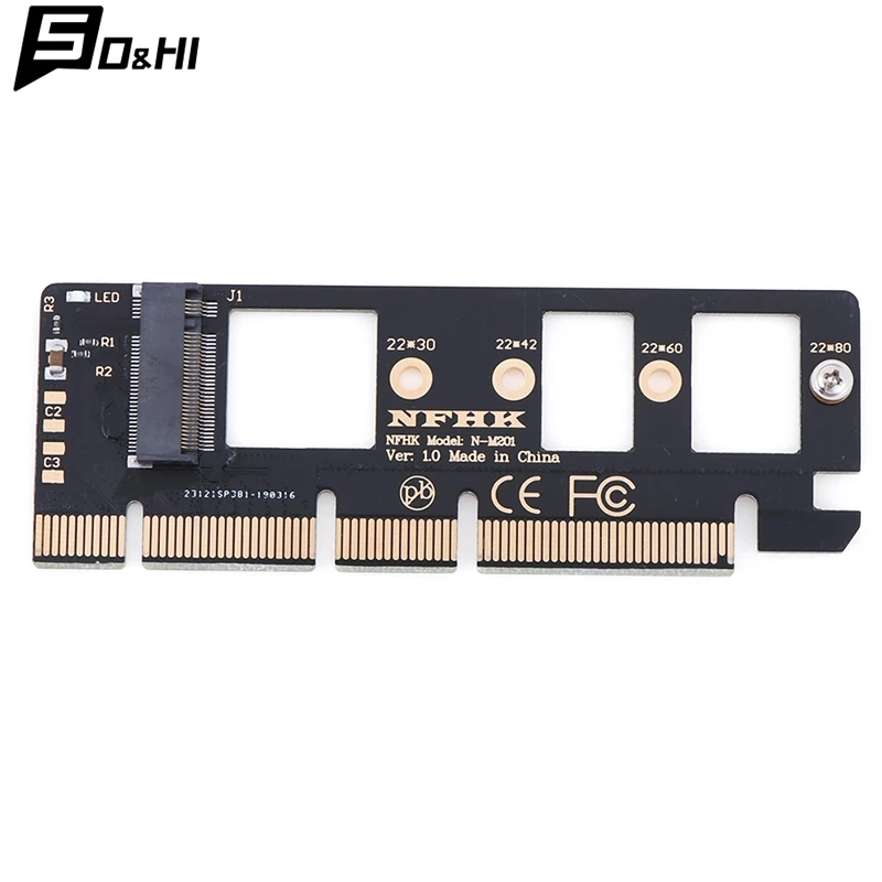 1PC NGFF M Key M.2 NVME AHCI SSD To PCI-E PCI Express 3.0 16x x4 Adapter Riser Card Converter For XP941 SM951 PM951 A110 SSD