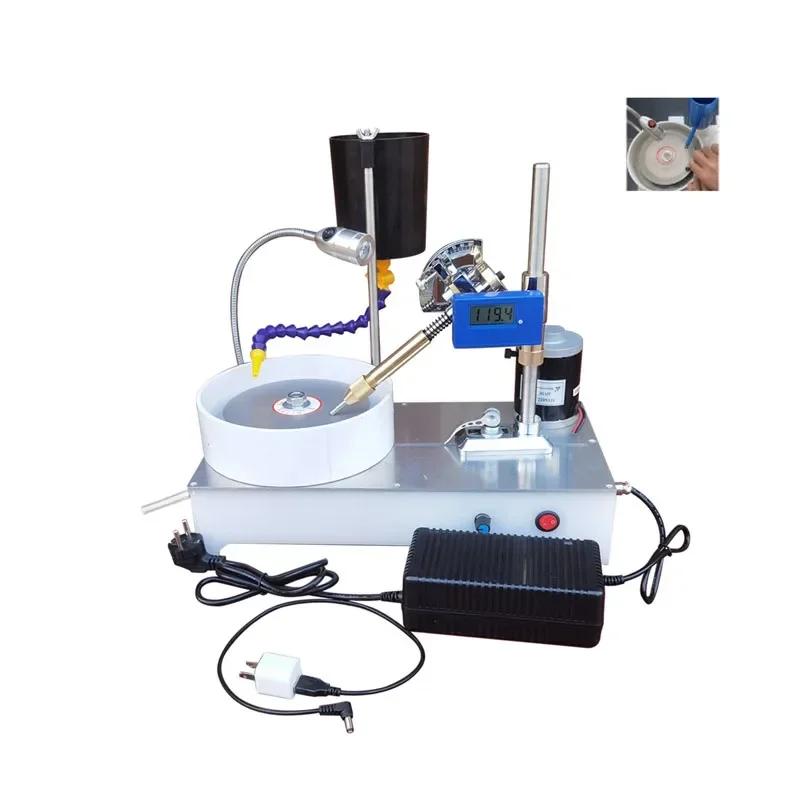 Small Precision Jewelry Stone Polishing Machine Forming Machine Jewelry Jade Faceting Angle Grinder Polishing Stepless Speed