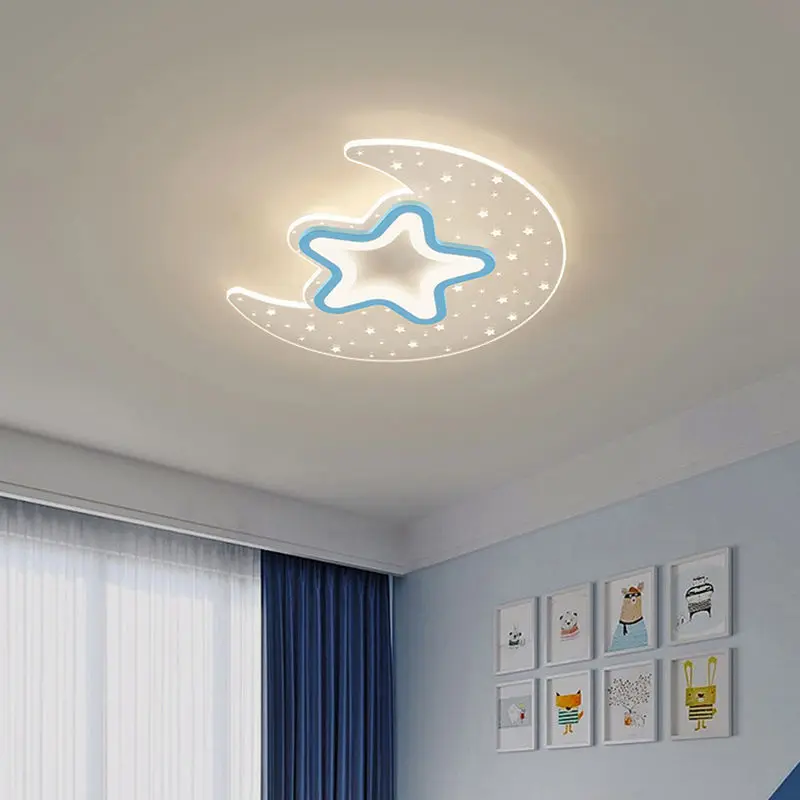 SANDYHA Nordic Ceiling Light LED Children's Lamp Heart Shaped Design Bedroom Living Room Bedroom Decoracion Home Light Fixture