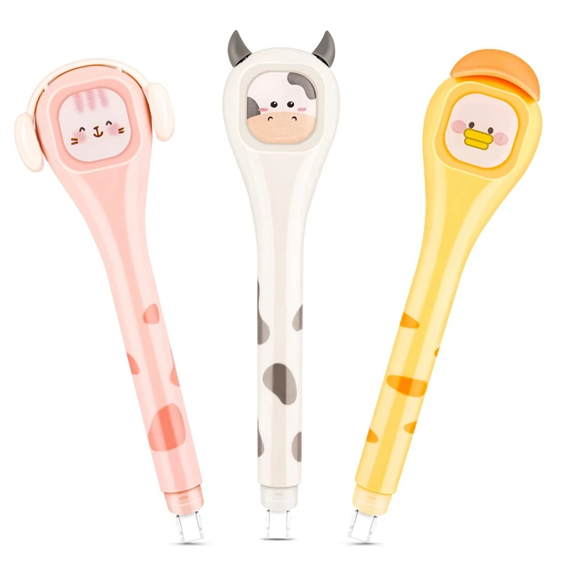 3Pcs Cute Quick Dry Japan White Out Pen Creative Correction Tape Pen With Easy To Use Kawaii Pen Applicator