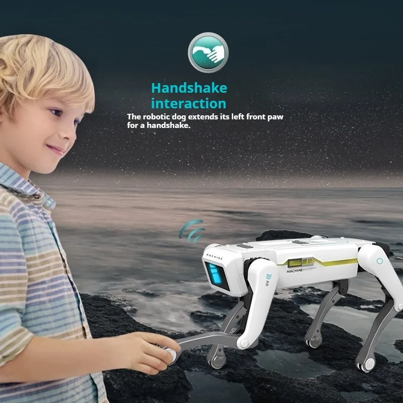 Electric RC Intelligent Robot Dog Multifunction RC Mechanical Dog with turret Educational Toy Bionic Smart Robot Toy Gift