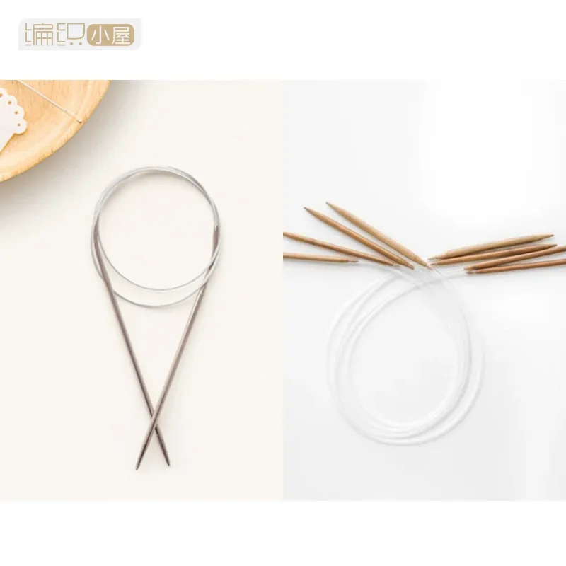 

80cm Stainless Steel Circular Knitting Needles Kit with Crochet Hooks Yarn Compatibility All Types Crochet Yarn Needles