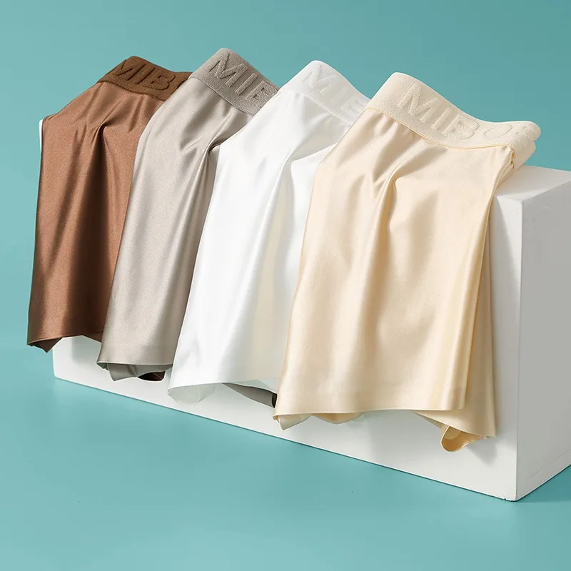 Men's underwear ice silk non-marking boxer shorts summer thin breathable underpants