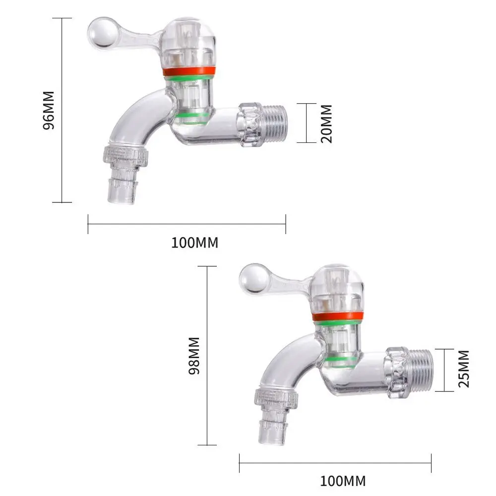 Plastic Transparent Faucet Antifreeze 20/25mm Water Tap Durable Universal Garden Irrigation Connector Washing Machine Valve