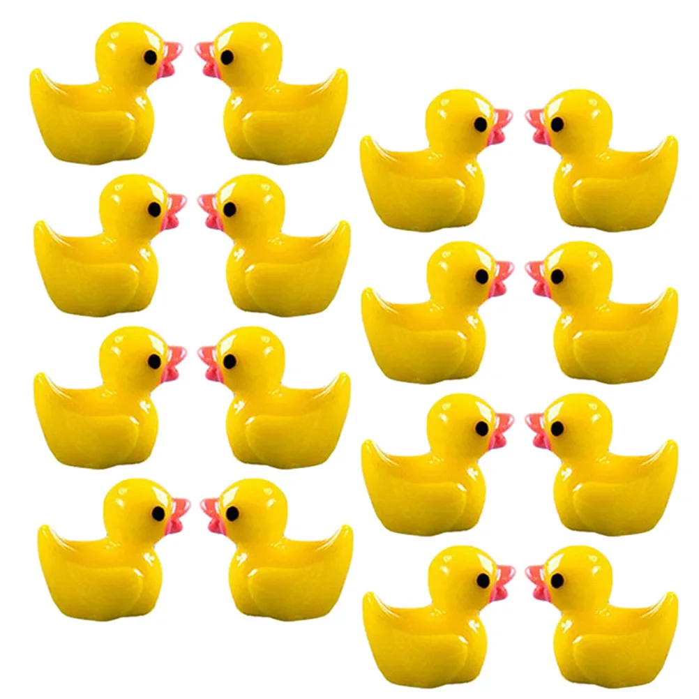 

150 Pcs Resin Duck Ornaments Miniature Figures Ducks Animal Animals Small Figurines Decorate Tiny