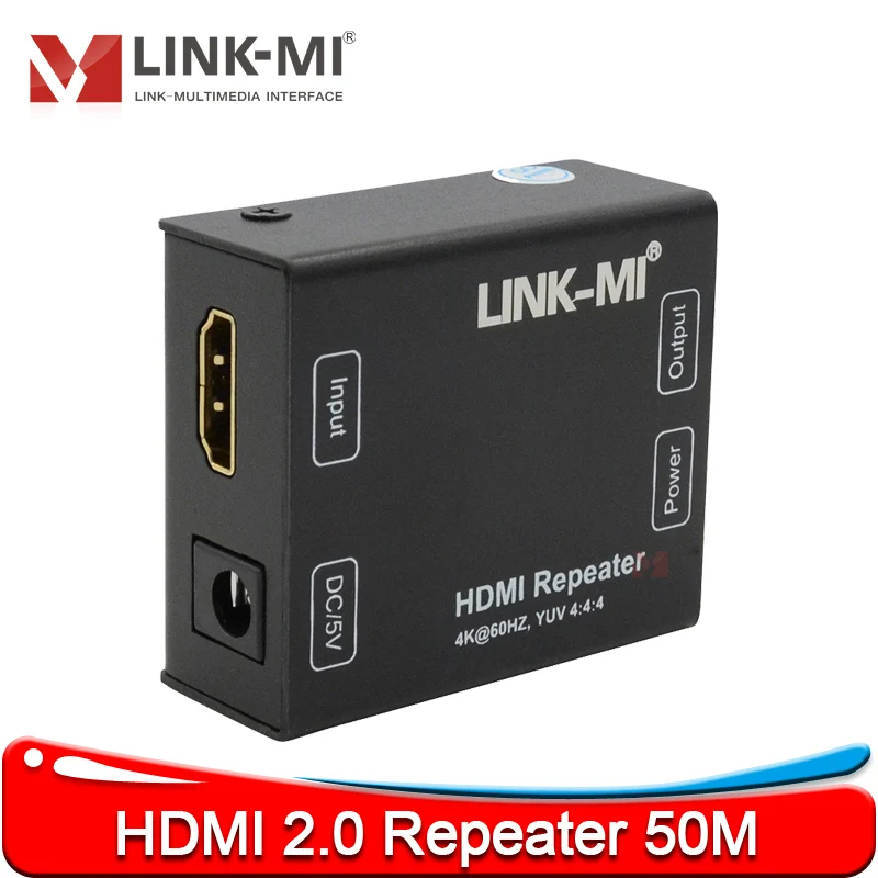 

50m HDMI Signal Amplifier 4K@60Hz HDMI Extender 50m under 1080P@60Hz 2.0 HDMI Repeater