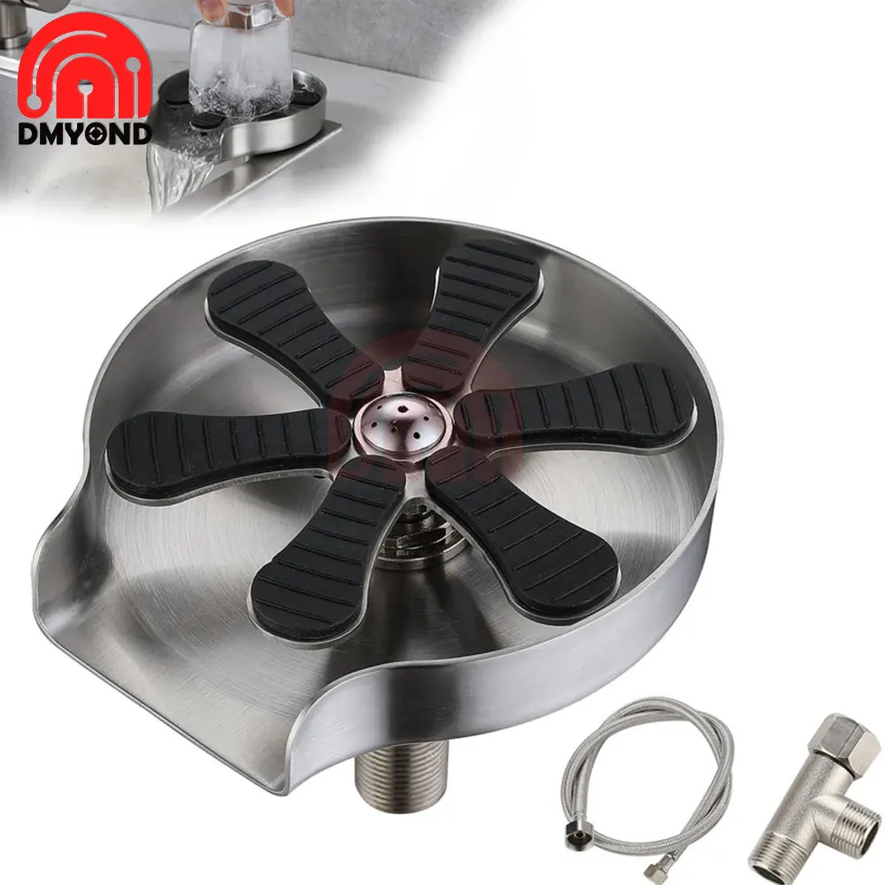 

Sink Pressure Cleaner Automatic Cleaning Stainless Steel Bar Mini Glass Washer Cup Rinser For Kitchen Commercial Glass Washer