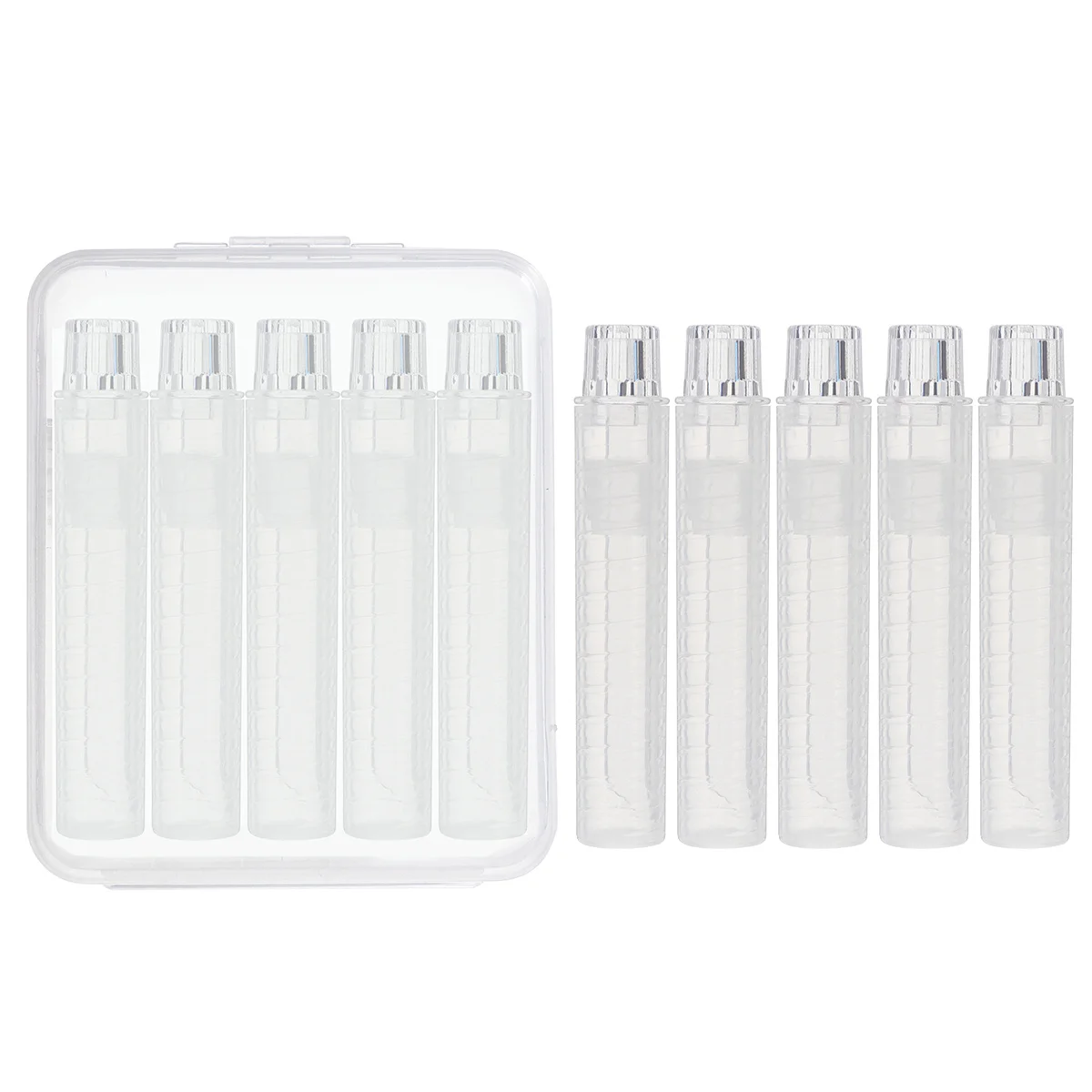 10Pcs Creative Chalk Clip Plastic Holder Transparent for 9-10Mm Chalk Keeps Hands Office Home Use