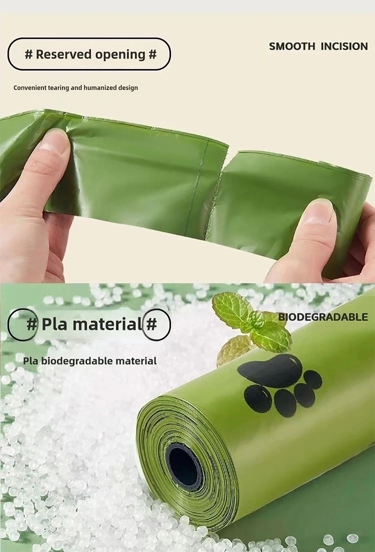 4/8/10 Roll Pet Biodegradable Trash Bag Dog Poop Bags Bulk Scented Poop Bag Degradable Cat Waste Bags Dog Poop Dispenser