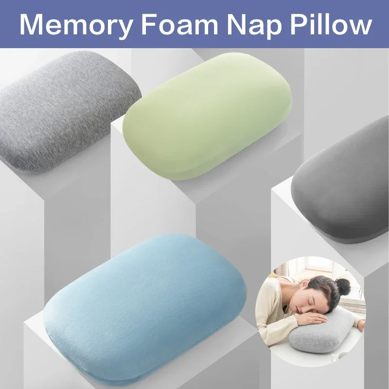 1pc Memory Foam Travel Neck Pillow Slow Rebound Cervical Support Ergonomic for Airplane Car Office Nap Sleep​