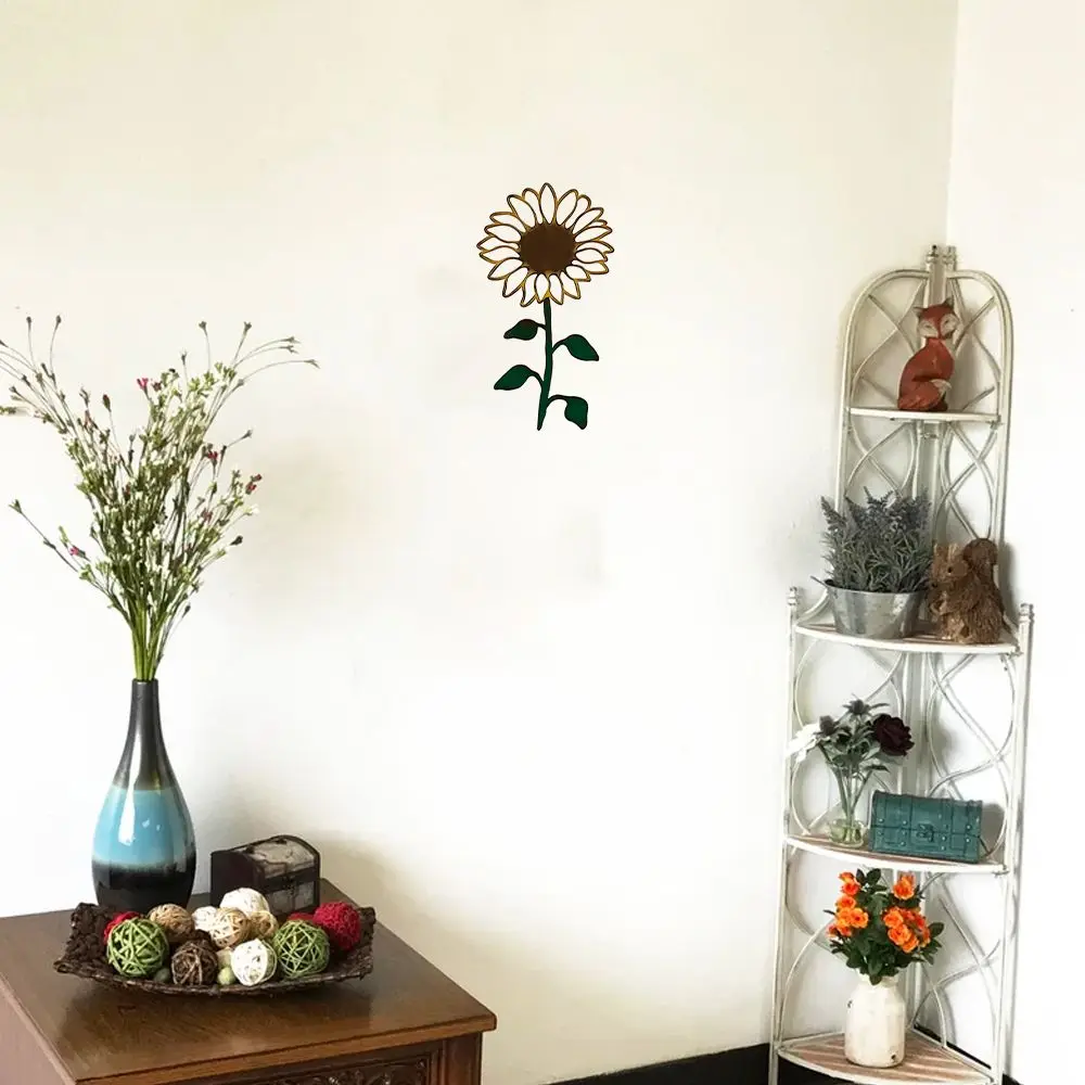 

Metal Sunflower Wall Decoration Creative Exquisite Flower Wall Hanging Art Simulated Background Pendant Prop