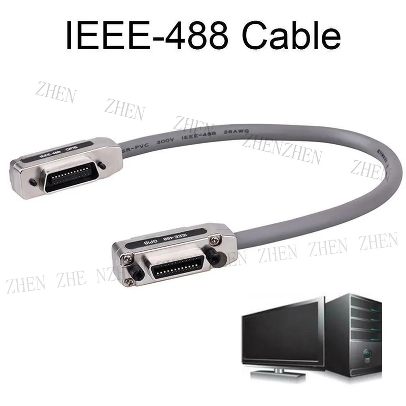 S for IEEE-488 GPIB Cable Metal Connector Plug and Play 1m 1.5m 3m Available