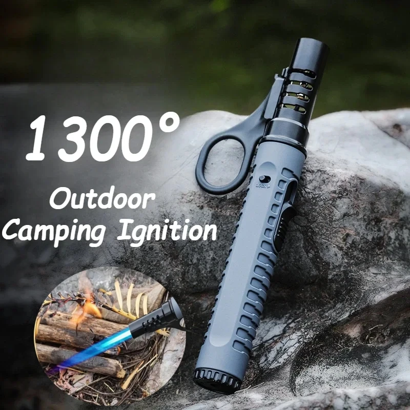 

Outdoor 1300 ° Camping Ignition Portable Lighter, Gas Camping Barbecue Cigar, Large Flame Jet Inflatable Pendant Lighter