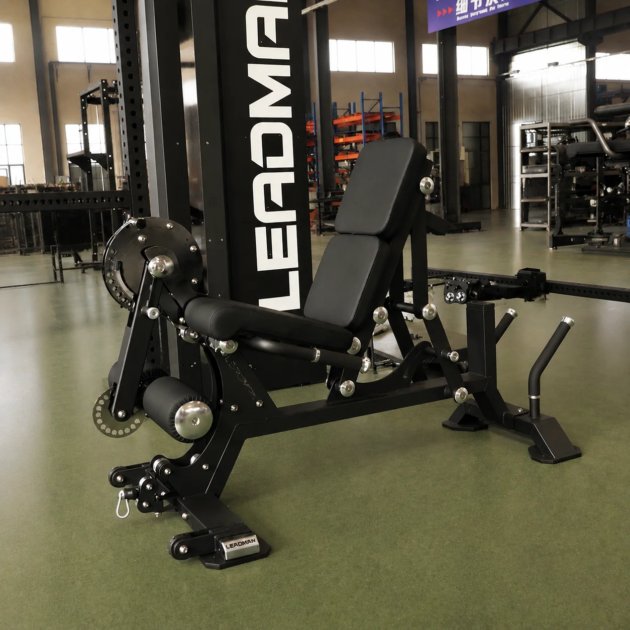 Deluxe Professional Weight Bench Featuring Unique Leg Developer Attachment for Effective Lower Limb Training Strength Building