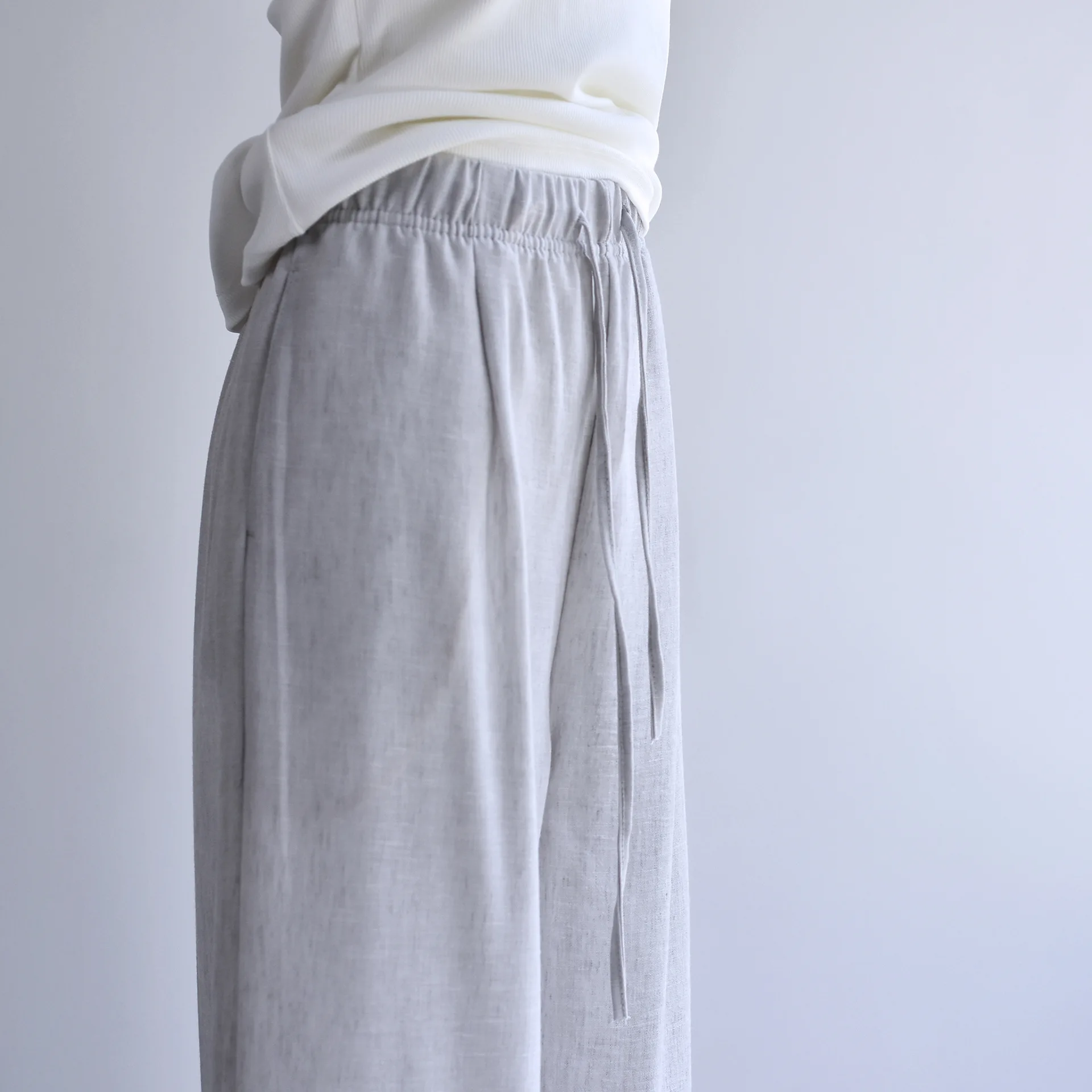 Summer New Women's Clothing Breathable Light Drape Soft Light Linen Wide Legs Long Casual Pants