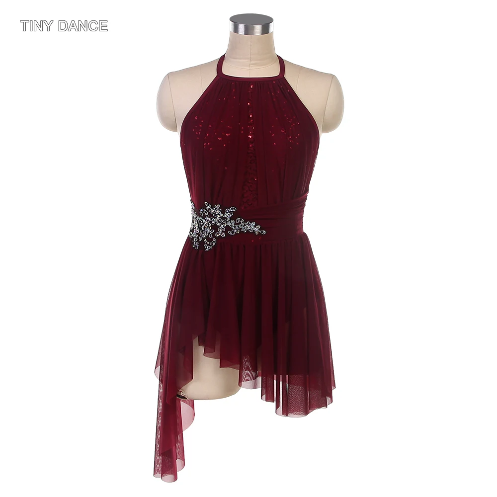 الكبار الفتيات غنائية المعاصرة زي الباليه الرقص أداء فستان المرحلة الملابس 5 الألوان المتاحة للفتيات 25015