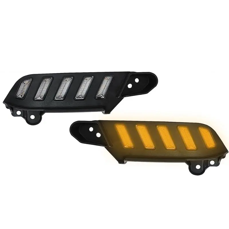 

LED Daytime Running Lights Parts For Toyota Tacoma 2016-2023, Amber Sequential Flash Turn Signal DRL Front Side Headlight