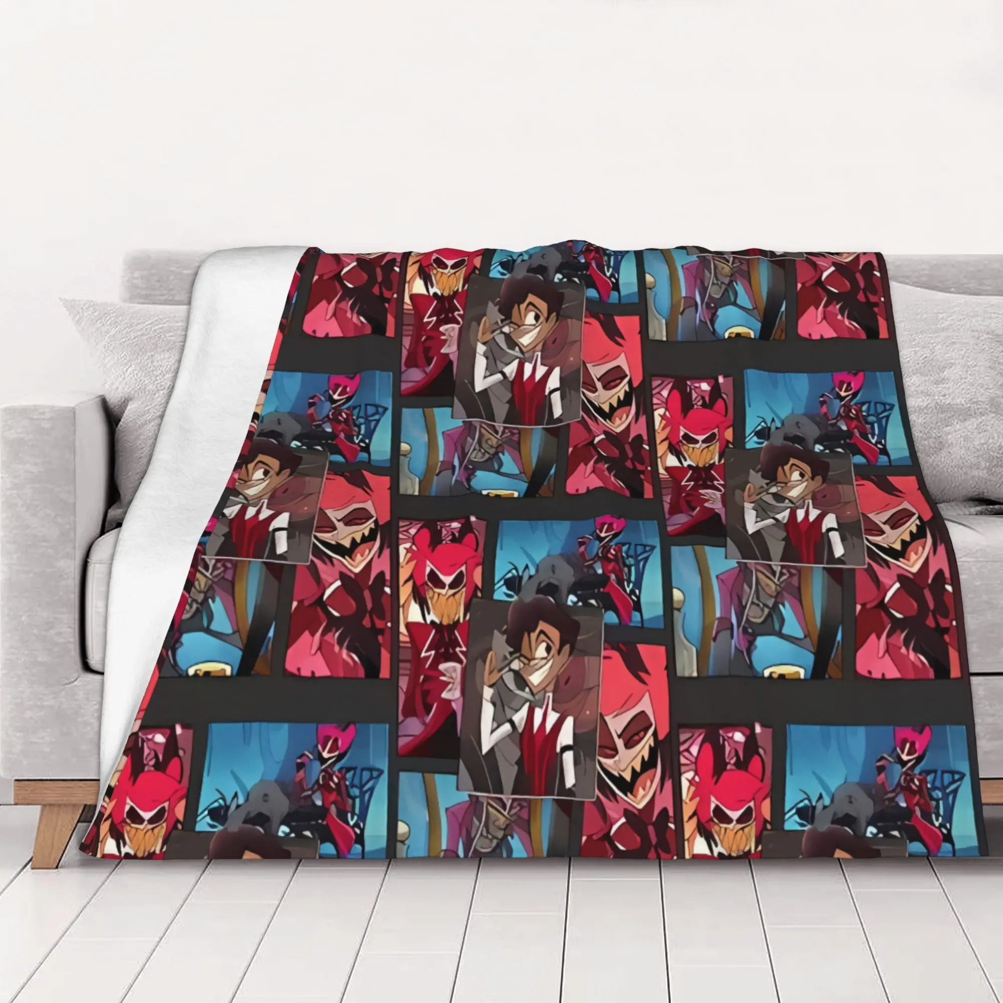 1PC home Cute Room Decor Sinister Elegance  The Radio Demon Blanket Throw Blanket Alastor  Novelty Warm Blanket All Season