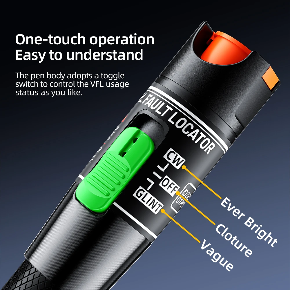 SAIVXIAN 100MW/80MW/60MW/50MW30MW/20MW/10MW/5MW Visual Fault Locator Fiber Optic Cable Tester Range VFL FC/SC/ST Optic