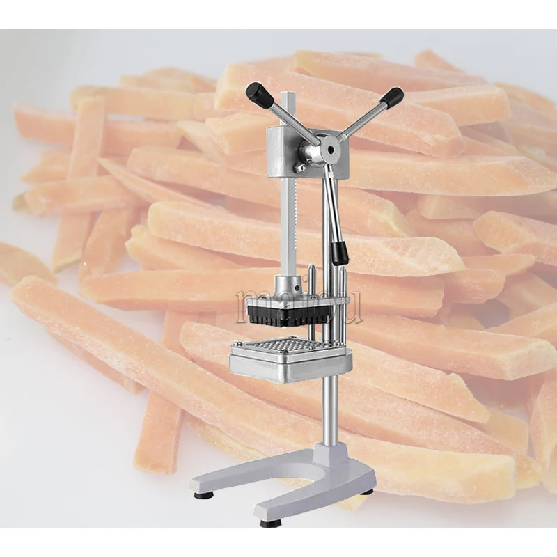 

Vertical Manual French Fries Potato Strips Cutting Machine Potato Taro Cutters Vegetable Slicer With 3 Blades