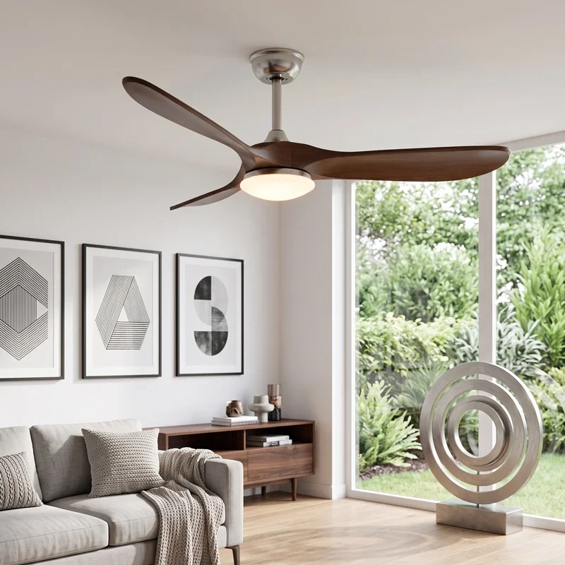 36/42/52/60 Inch Ceiling Fan Industrial Vintage ABS Ventilator with Light Remote Control Decorative Blower Retro Large Fans