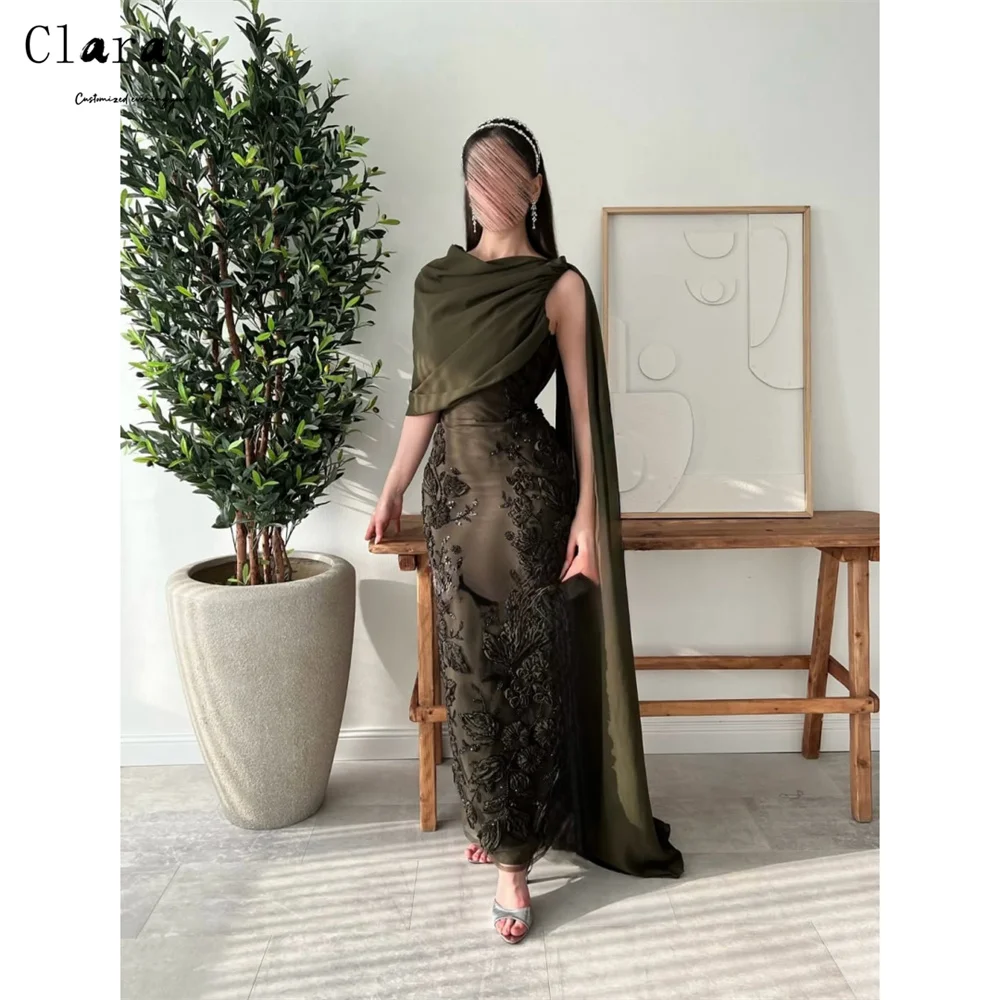 

Clara Custom Fishtail Flower Green Sleeveless Elegant Evening Dresses for Woman Luxury Women's Elegant Party Dress 2026 Woman