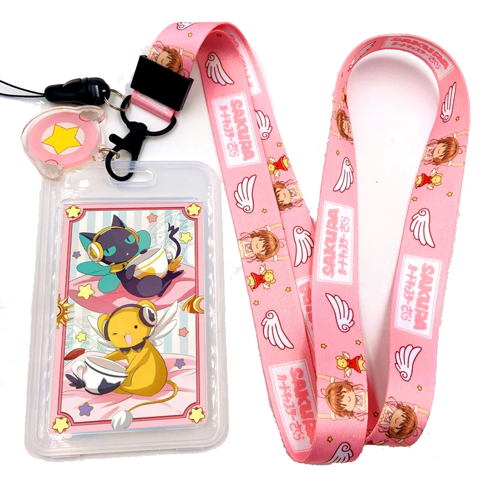 Anime Cardcaptor Sakura Neck Strap Lanyards Keychain Badge Holder ID Credit Card Pass Hang Rope Lanyard for Keys Accessories