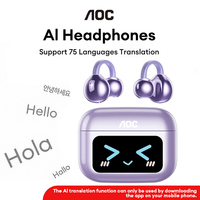Choice AOC ACD3521 AI OWS Translation Earphones 100+ languages Headphones Stereo Touch Display Multi Earbuds ENC HD Calling M100