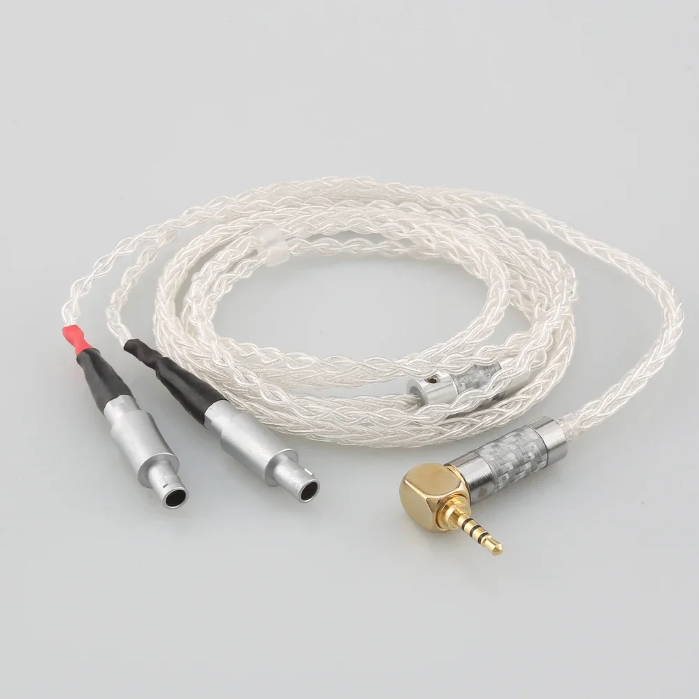Audiocrast 99% cabo de fone de ouvido prata pura para Sennheiser HD800 HD800s HD820s HD820 Enigma Acoustics Dharma D1000