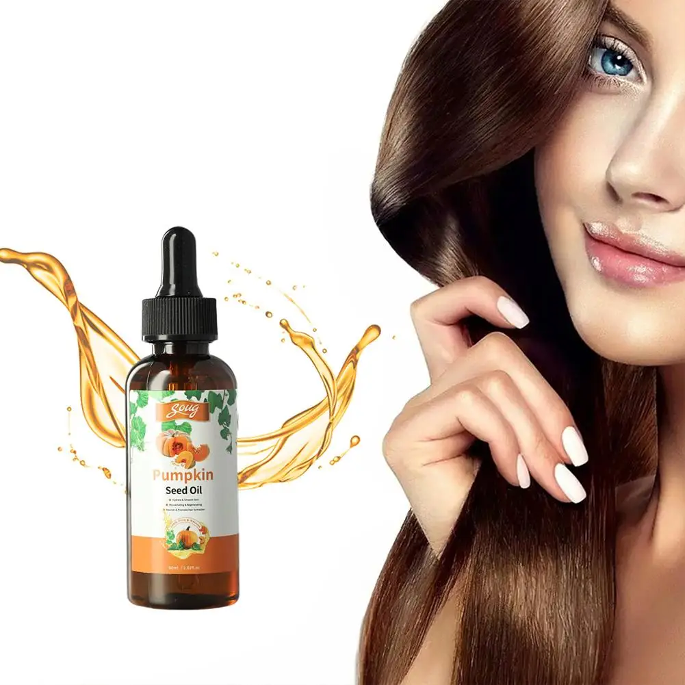 

60ml Pumpkin Seed Oil Body Skin Nourishing Scalp Massage Nourishing Repair Cracked Dry Hair Damaged Health 1pcs H6A1