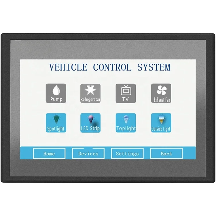 8-Way DC12V 30A Caravan Control Panel With Power Supply Controller and Liquid Level Sensor for Camping Trailer RV