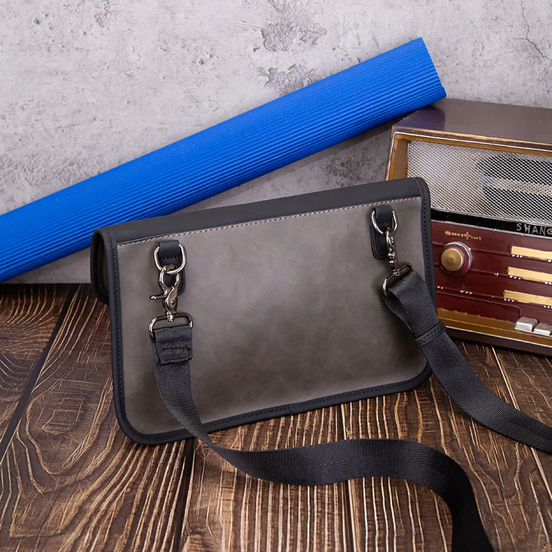 GOYN Leather Men's Shoulder Bags Casual Small Men's Waterproof Crossbody Bag Anti-theft Travel Sling Bag Key Wallet Organizer