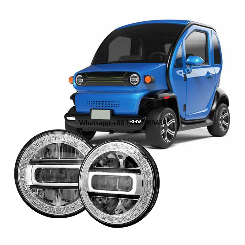 

Round 5.75 Inch Led Headlight for Electric Vehicle 25W Hi/Lo Beam Led Head Light With Turn Signal