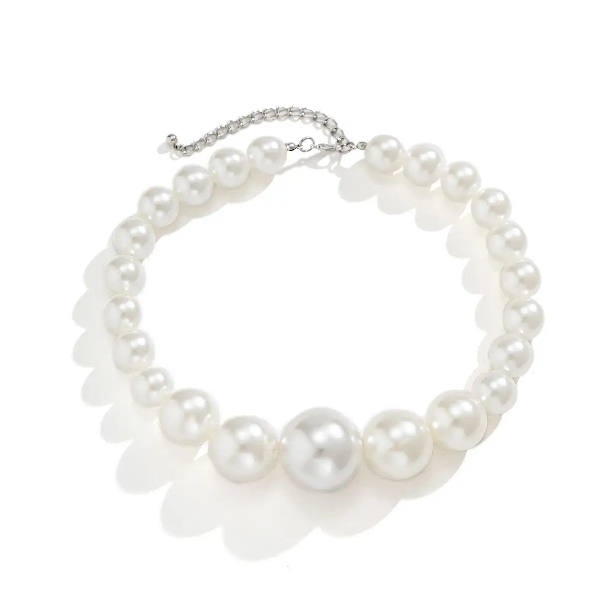 Exaggerated Simplici Pearl Beads Nelace Women's Faion Jewelry round Beads Geometric mat Sle Accory