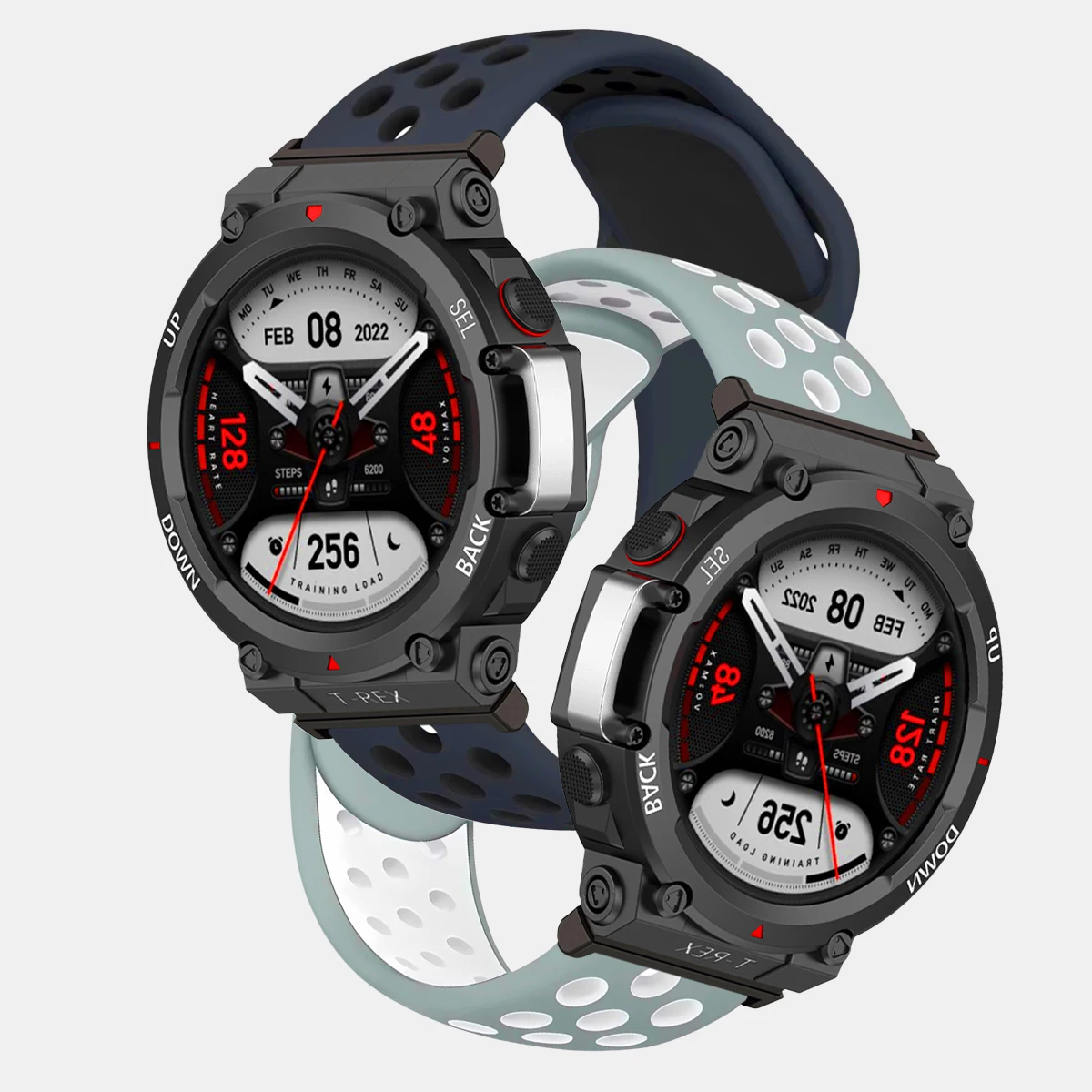 ซิลิโคนระบายอากาศสําหรับ Huami Amazfit T-REX 2 สมาร์ท Watchband ผู้หญิงผู้ชายสร้อยข้อมือสําหรับ Xiaomi Amazfit T-Rex/T-Rex Pro Correa