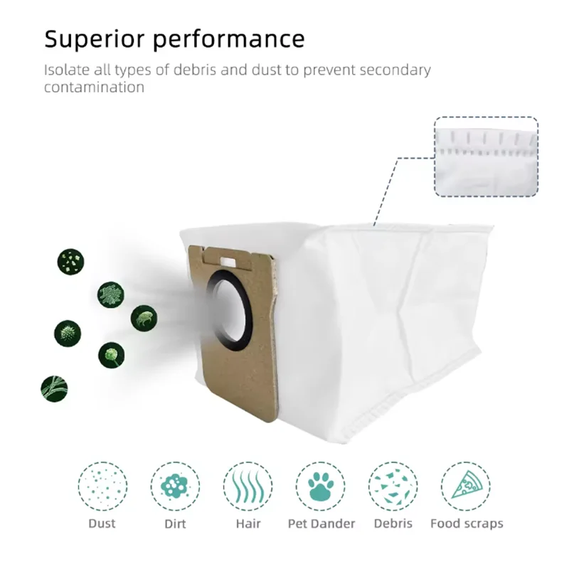 Dreame L10s 울트라/L10 울트라 교체 부품 액세서리, 롤러 사이드 브러시 헤파 필터 걸레 천 먼지 봉투