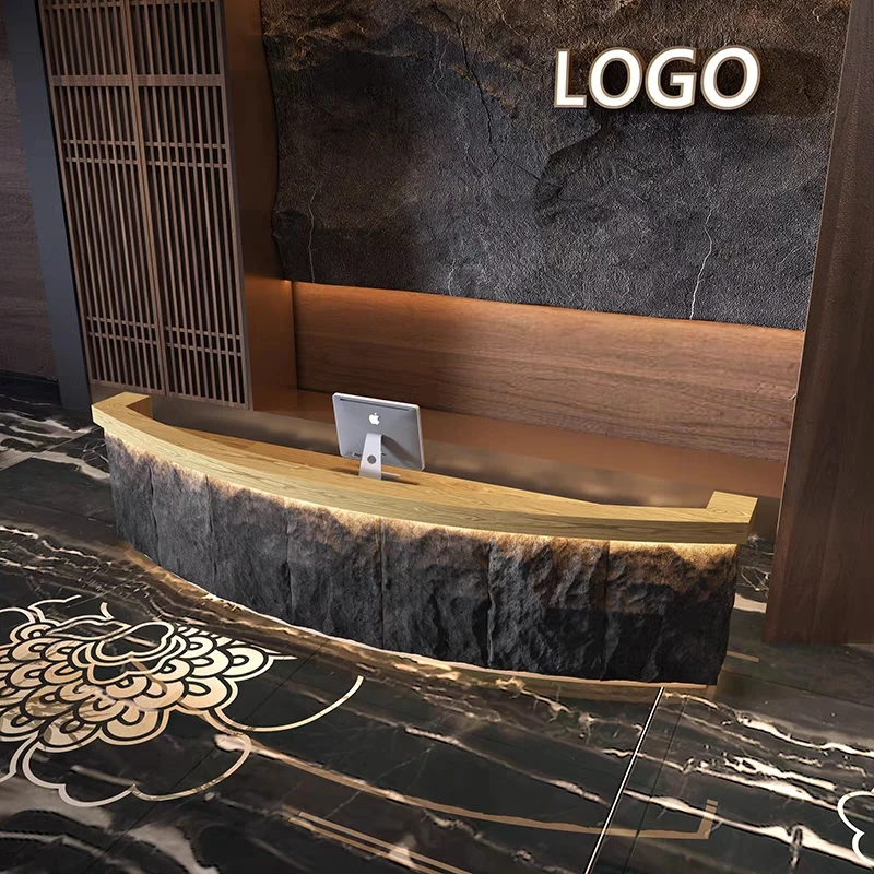 

Modern Front Desk Reception Desks Cash Register Business Counter Reception Desks Simple Design Office Furniture Receptie LLRD